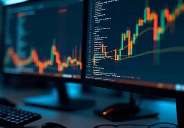 Data visualization of algorithmic trading charts